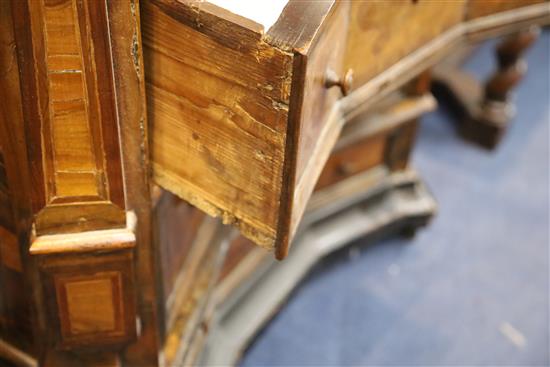 A late 17th century North Italian walnut chest W.2ft 8in. D.1ft 2in. H.3ft 2in.